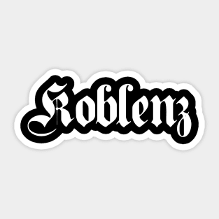 Koblenz written with gothic font Sticker